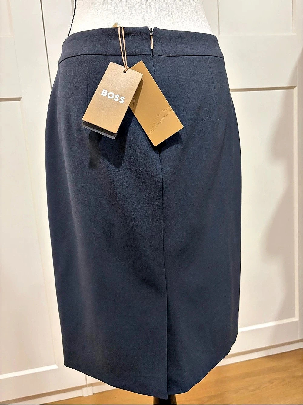 BOSS Vilea Pencil Skirt Midi Pencil Skirt Blue Size Medium NWT